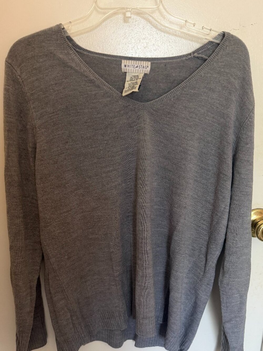 White Stag Heather Gray Sweater W XL